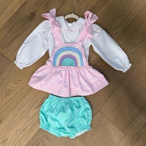 Cecil and Lou 3-Piece Rainbow Bloomer Set, Size 4T